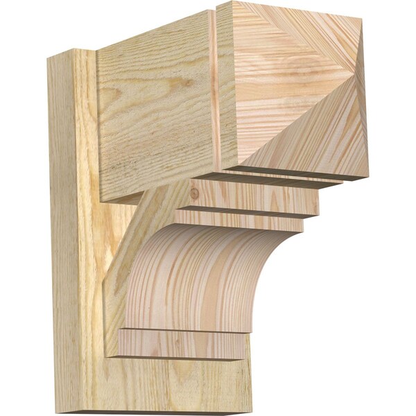 Ekena Millwork Merced Arts & Crafts Rough Sawn Outlooker, Douglas Fir, 8"W x 14"D x 14"H OUT08X14X14MRC03RDF - main